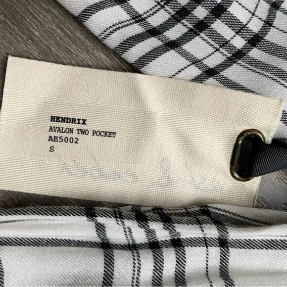 Anthropologie Ash and Ember Button Down Shirt Flannel Plaid White Size Small - Picture 13 of 15